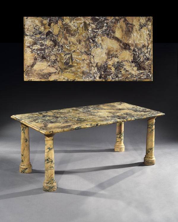 THE BANTRY HOUSE SIENA MARBLE TABLES, English, circa 1840