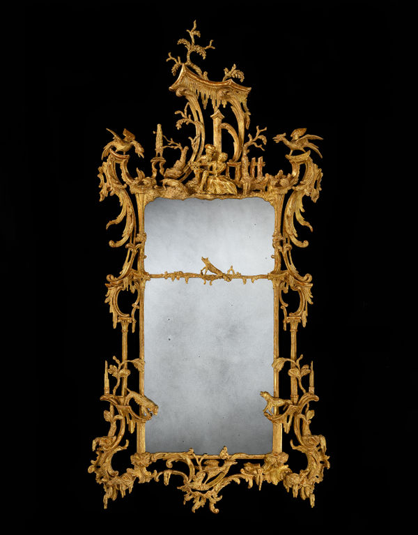 A GEORGE III GILTWOOD MIRROR ATTRIBUTED TO THOMAS JOHNSON, English, circa 1765