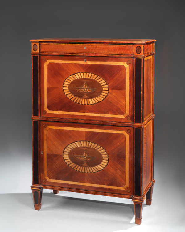 THE EARSHAM HALL SECRETAIRE A ABBATANT, English, circa 1780