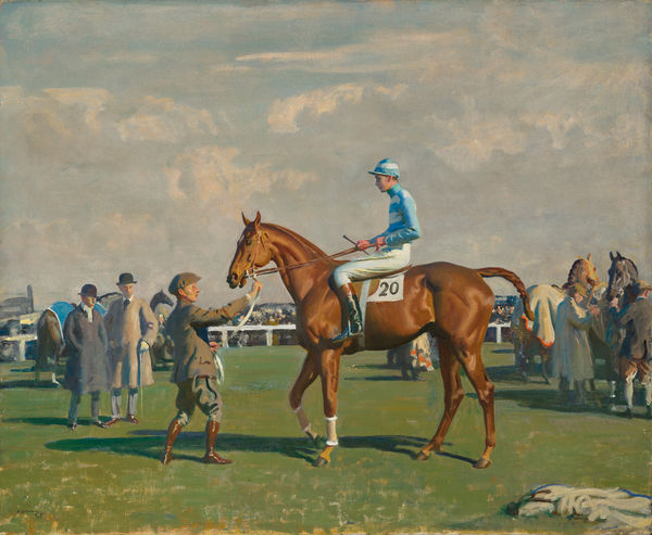 Sir Alfred James Munnings , PRA, RWS, Davy Jones with the Hon. Anthony Mildmay up