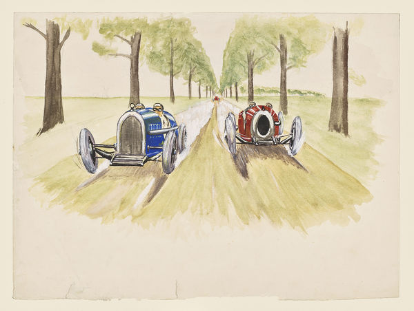 Sir Peter Markham Scott , Set of six 1926 Grand Prix racing scenes, 1926
