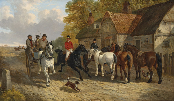 Passing a country inn on the way to Barnet