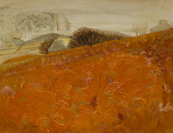 Sylvia Wishart RSA, Bracken in Autumn Rackwick Hoy, 1968