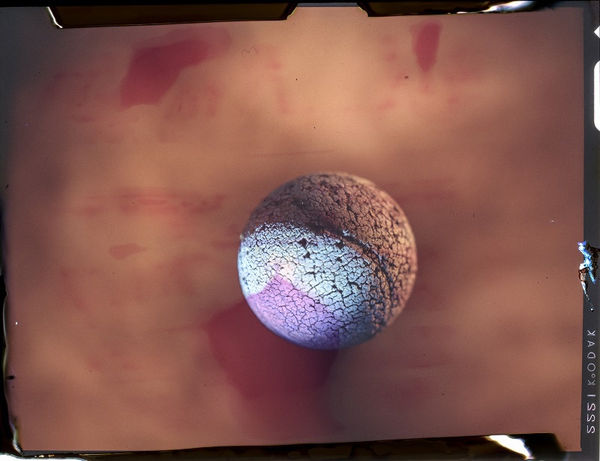 Robert Mercer, Post Ball, 2017, large format positive sheet film