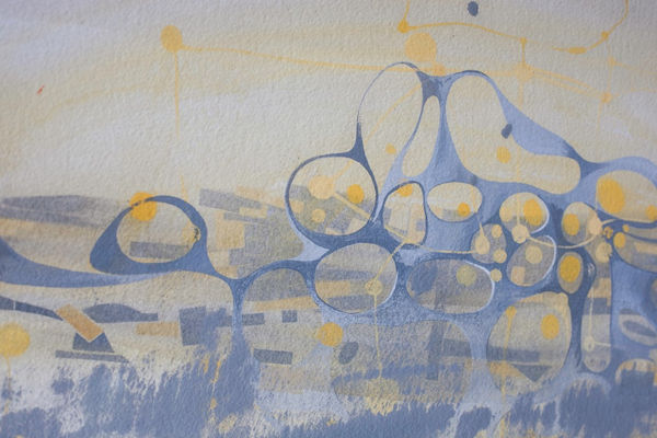 Gareth Fisher RSA, Surfacing, 2017, water based paint on paper