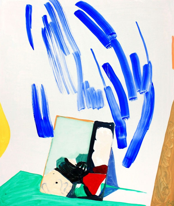 Laura Gaiger, Ultra Blue, oil on panel, 2016