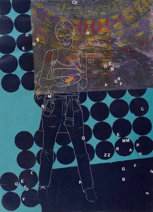 Delia Baillie RSA, Self Portrait in Garden, 1999