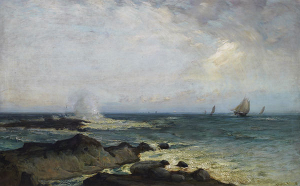 James Campbell Noble RSA - Half-tide Rocks, East Coast, Berwickshire, 1892