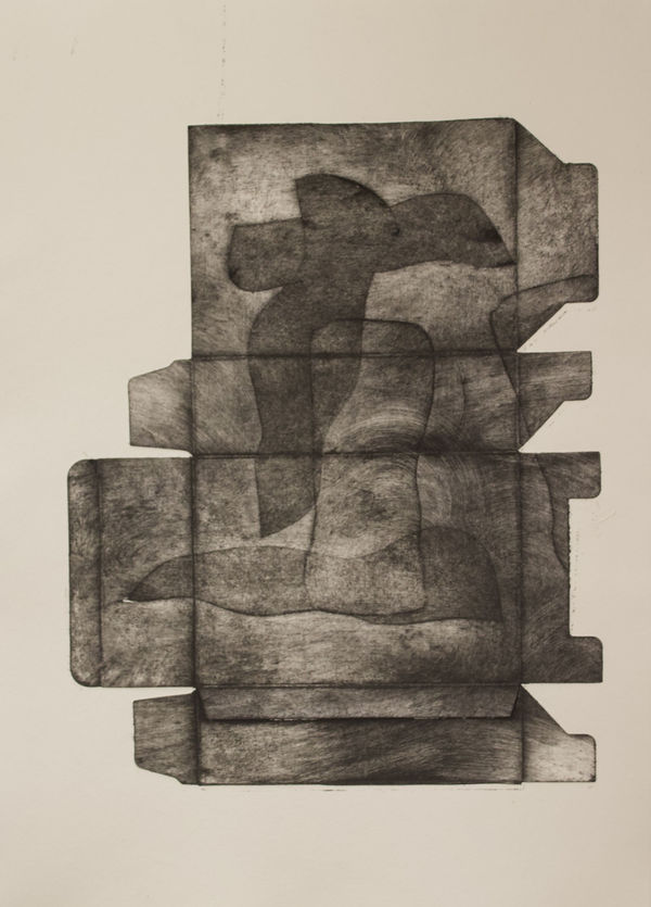 Ilakkiya Mohanraj The Parcel, 2025 Collograph, letterpress print 29.7 x 42 cm