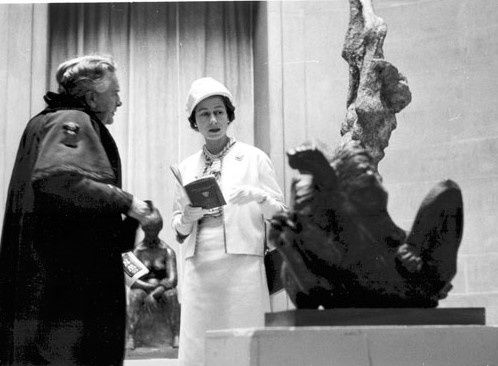 The Queen with Sir William MacTaggart in 1961.