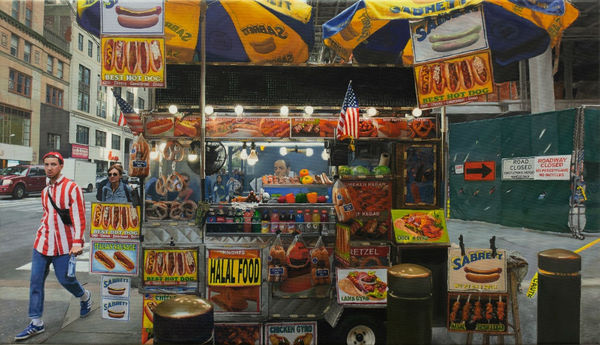 YIGAL OZERI - UNTITLED; A NEW YORK STORY - 2018 - OIL ON CANVAS - 43 X 76 CM