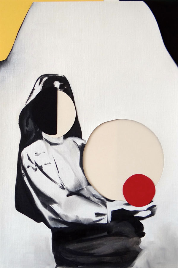 NATALIA OSSEF - PAMUK - 2017 - OIL ON CANVAS AND COLLAGE ON PAPER - 44 X 29,5 CM