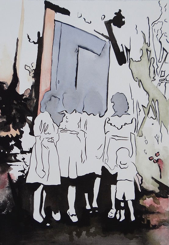 NATALIA OSSEF - THE LOVELIEST HOUR II - 2015 - WATERCOLOR ON PAPER - 33 X 22 CM