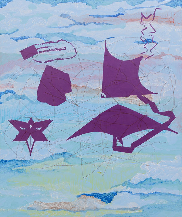 Nadine Christensen, Tangled Up, 2018, acrylic on board, 95 x 80 cm