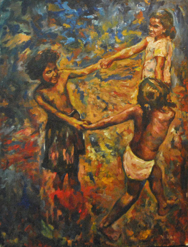 Yohan Ranasinghe Childern of Paradise, 2013 Oil on canvas 121 x 91 cm 47 5/8 x 35 7/8 in