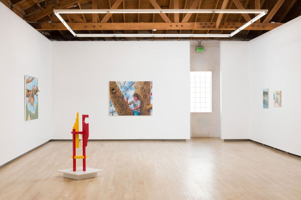 Nathan Margoni, Christopher Chiappa, and Zoe Hawk in Pangs to Pangolins, 2018. Shulamit Nazarian, Los Angeles.