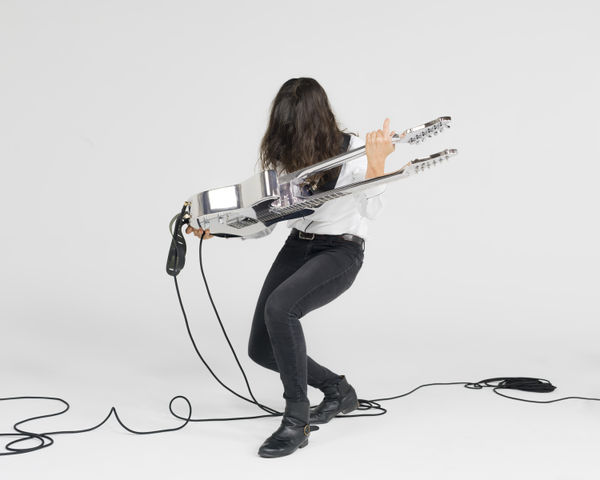 Naama Tsabar, Untitled #1 (from the Double Face Museum Series), 2016, Dye sublimation print, polished aluminum frame, 41 x 51 inches, Edition of 3