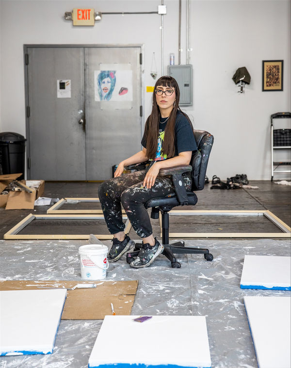 Coady Brown pictured in her Philadelphia studio. Photo: Maiwenn Raoult.