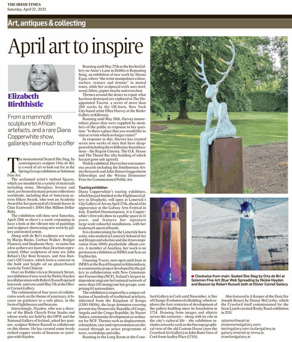APRIL ART TO INSPIRE, Elizabeth Birdthistle, Irish Times