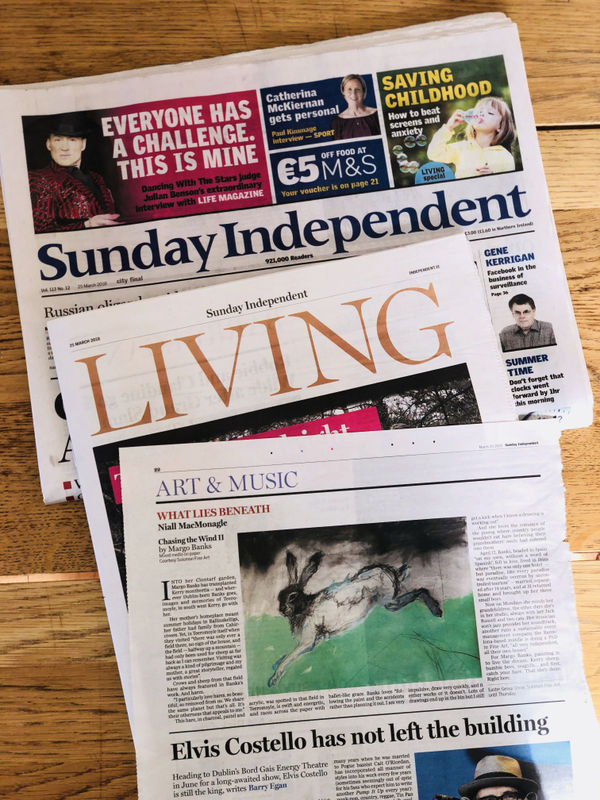 MARGO BANKS feature in Sunday Independent, What Lies Beneath column, Niall MacMonagle