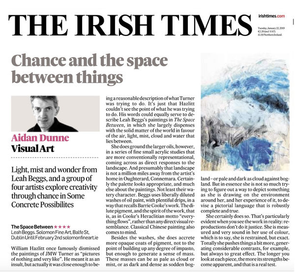 IRISH TIMES: Leah Beggs Review