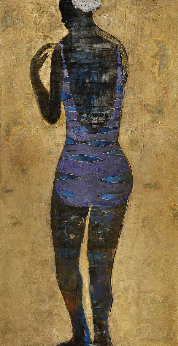 African Beauty 1, Mix Media Canvas, 240 x 122 cm, 2012