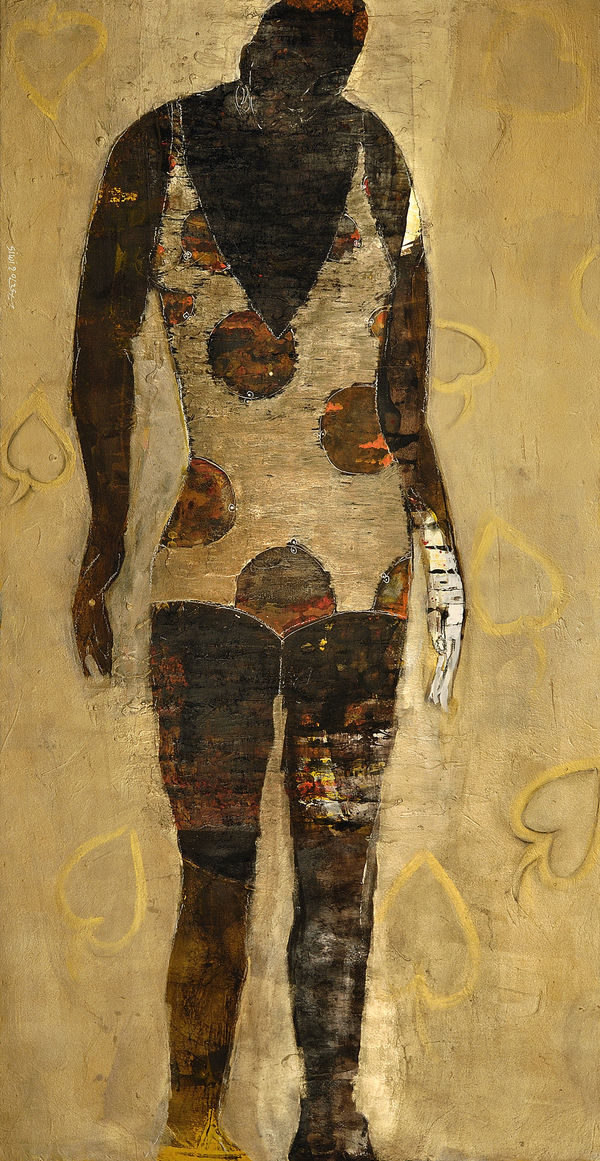 African Beauty 2 , Mix Media Canvas, 240 x 122 cm, 2012