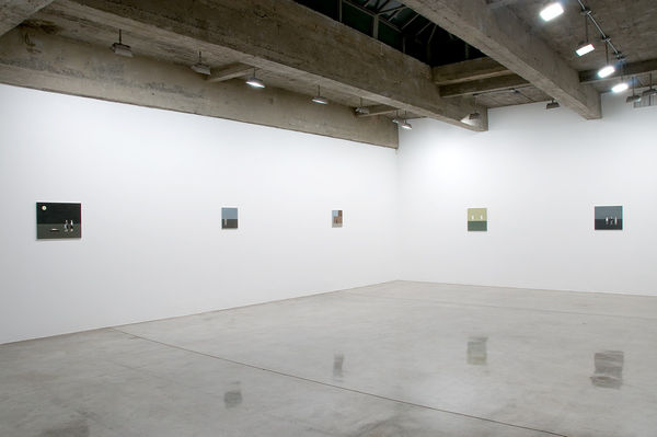 image of installation of paintings