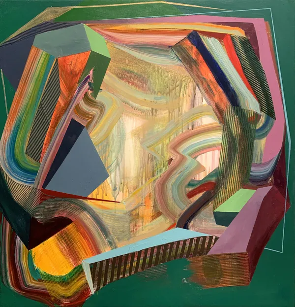 Jenniffer Omaitz The Shire, 2021 acrylic on canvas 25 3/4 x 23 3/4 in