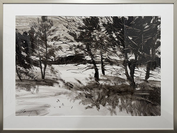 Kim Zarney Pine Grove, 2011 oil on paper 27 x 39 inches