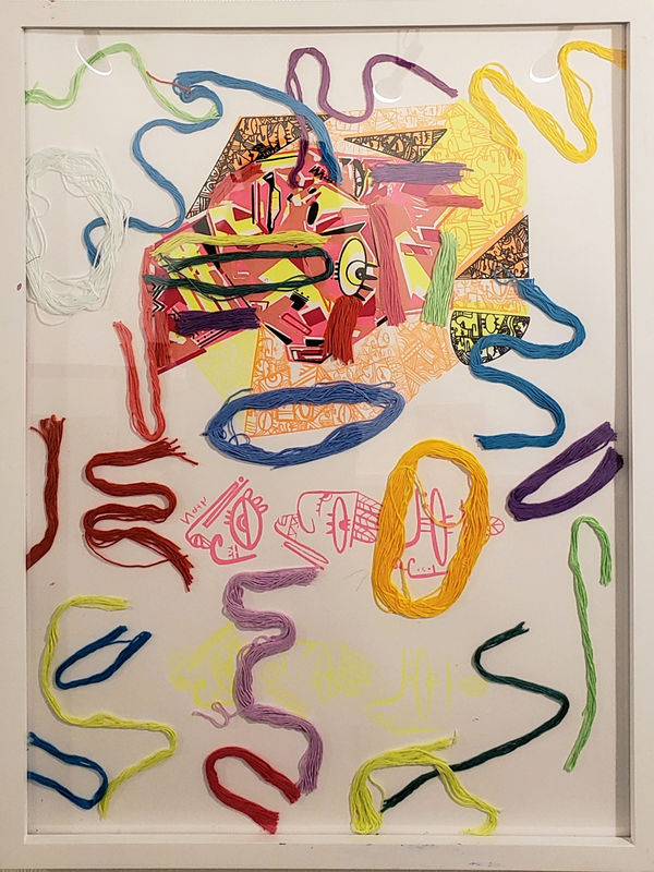 Nathalie Bermudez 75. The Colors of Marilyn #2 collage 17.5 x 23.5 in