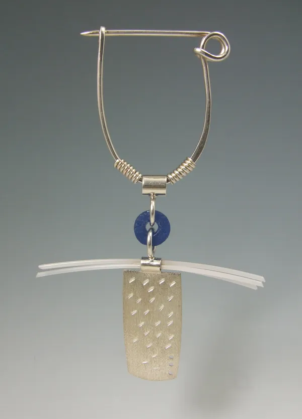 Pam Pastoric, Sterling Silver Shield Totem Fibula Pin #3