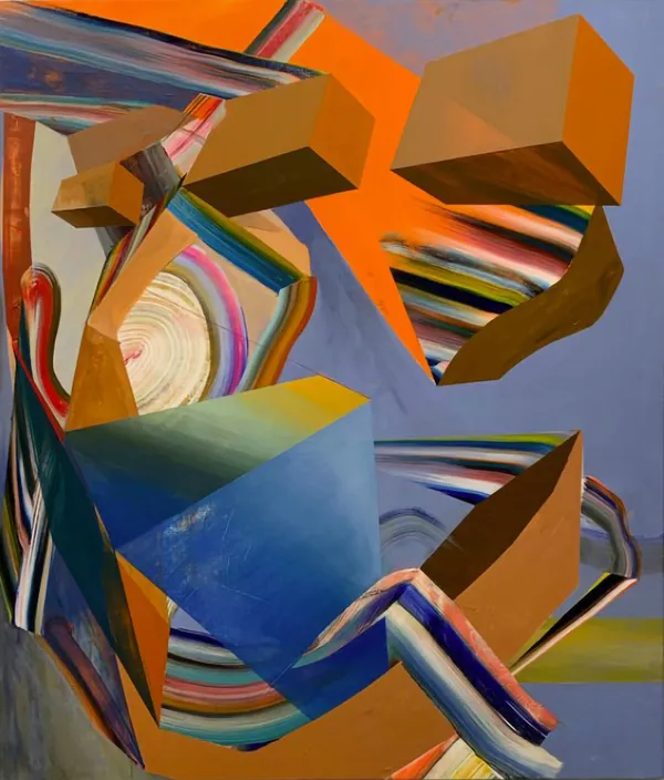 Jenniffer Omaitz Timezone, 2020 acrylic on canvas 43 x 36 in