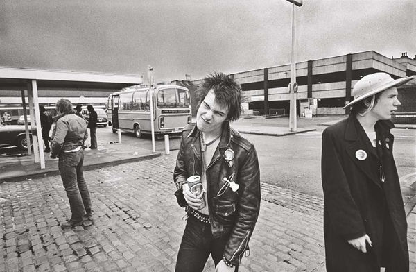 Sid Vicious and Johnny Rotten, S.P.O.T.S tour, Coventry bus station, UK, 1977