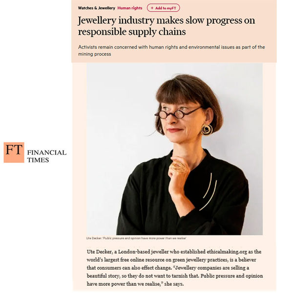 “public pressure and opinion have more power than we realise” , Financial Times quotes Ute Decker in its Special Report...