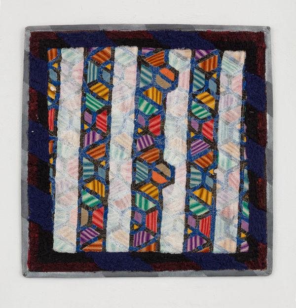 Upper Crust Spirit Dog, 1983 Acrylic, yarn, thread on canvas 18 x 18 inches (45.7 x 45.7 cm)