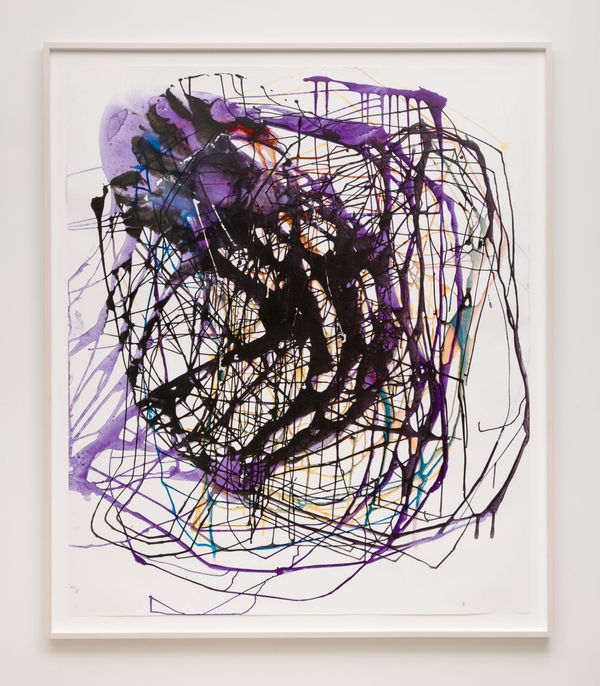 Jackie Saccoccio Portrait #18 (Elizabeth) 2017 Gouache and ink on Yupo paper 77 x 65 1/2 inches (195.6 x 166.4 cm) JSa 333