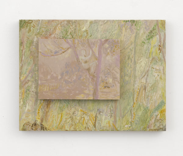 Beatrice Meoni, Tra gli alberi, 2025, oil on panel, cm 30 x 40 x 4 Courtesy of the artist and z2o Sara Zanin