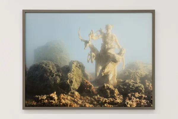 Silvia Camporesi, After Baia, 2025, Inkjet print on Hahnemühle FineArt Pearl paper mounted on Dibond, painted wooden frame, UV70 museum glass. Edition: 1/5 + 2 A.P. cm 90 x 120 (framed: cm 94 x 124). Ph. Roberto Apa Courtesy of the artist and z2o Sara Zanin