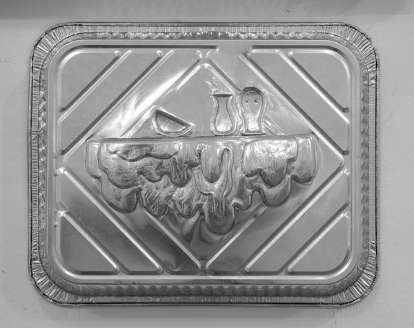 Anna Hulacova, Untitled, 2017, aluminium tray, cm 26 x 32 x 7