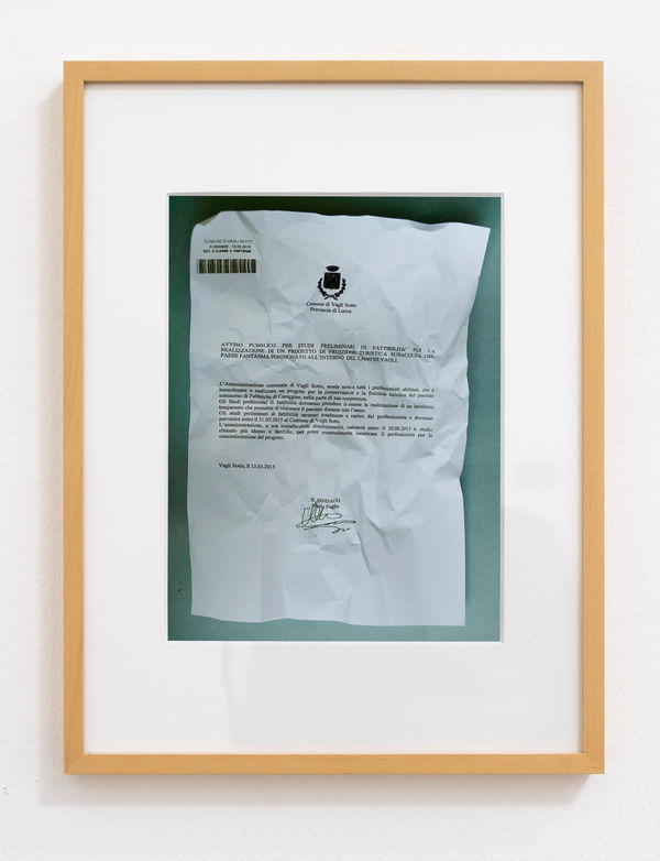 Silvia Camporesi, Il paese emerso (Documento), 2020, inkjet print on fine art paper, on dibond, with frame, passe-partout and glass, cm 40 x 30, Ed. 1/5 + 2AP