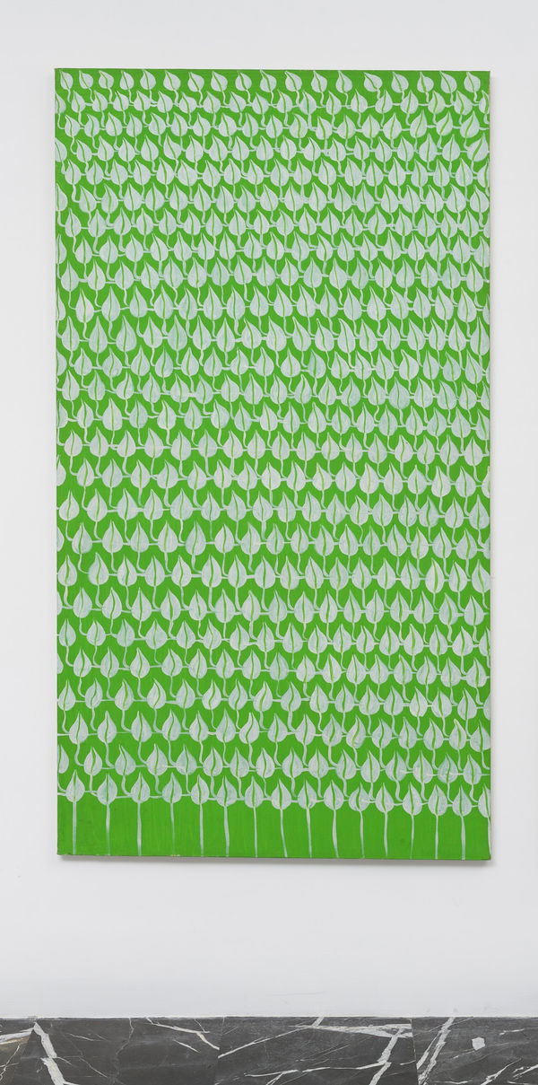 Cesare Tacchi Fogliolinee Bianche, 1991 cm 167 x 92 Oil on canvas ph. Giorgio Benni