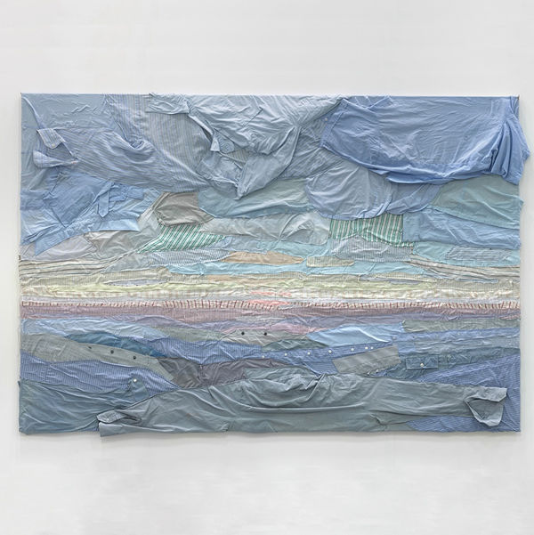 Kaarina Kaikkonen, After This Winter, 2014, men's shirt, cm 150 x 220, Courtesy the artist and z2o Sara Zanin