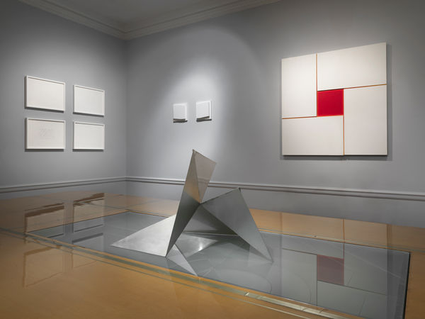 Works by Elena Asins, Lygia Clark and José María Yturralde