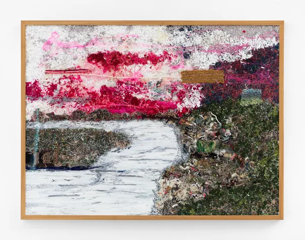 Laura Villarosa Sem título, 2026 Fios, resina e aquarela 106 x 140 cm