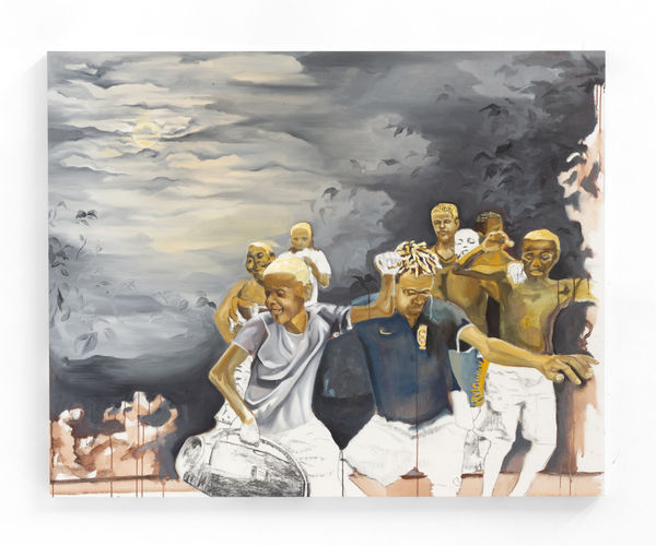 Igor Nunes Não teve jeito ! 2022 Óleo e carvão sobre tela 120 x 158 cm