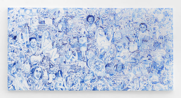 Pedro Varela Sem título, 2022 Acrílica sobre tela 150 x 300 cm