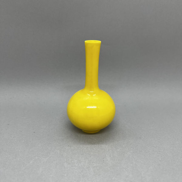 Yuta Segawa miniature pot bottle shaped with long neck bright yellow
