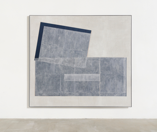 Luftschlösser III, paper and pastel on linen 180cm x 200cm (71" x 79")