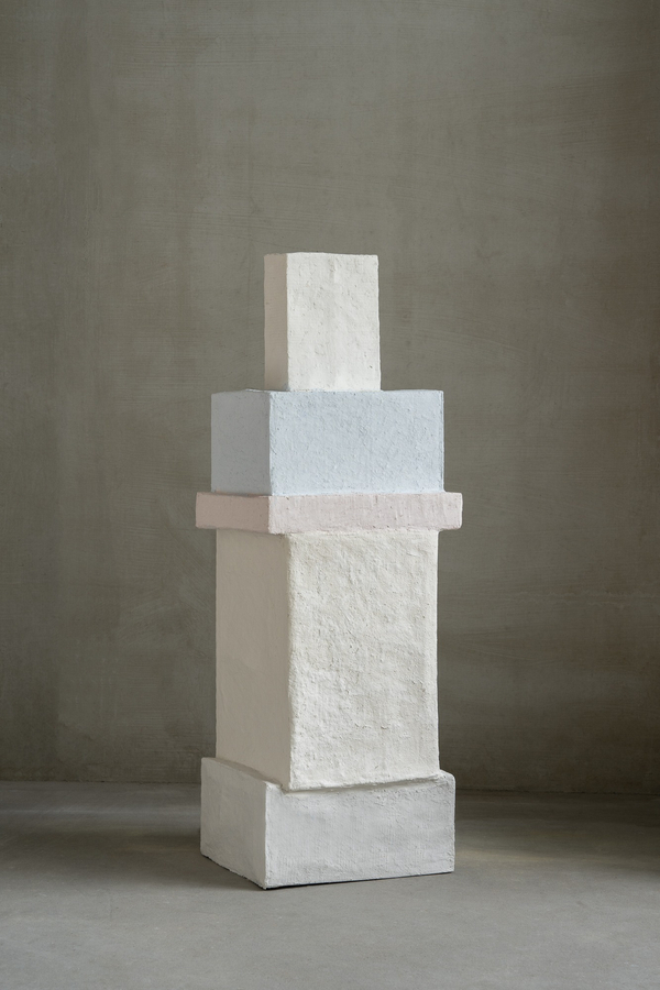 Pillar I, 2023 cardboard, papier-mâché and pigment H 135cm x W 47cm x D 38cm